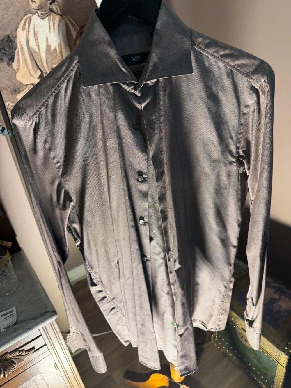 Boss Hugo Boss Men's Dress Shirt, Size 39 M 15.5, Cotton